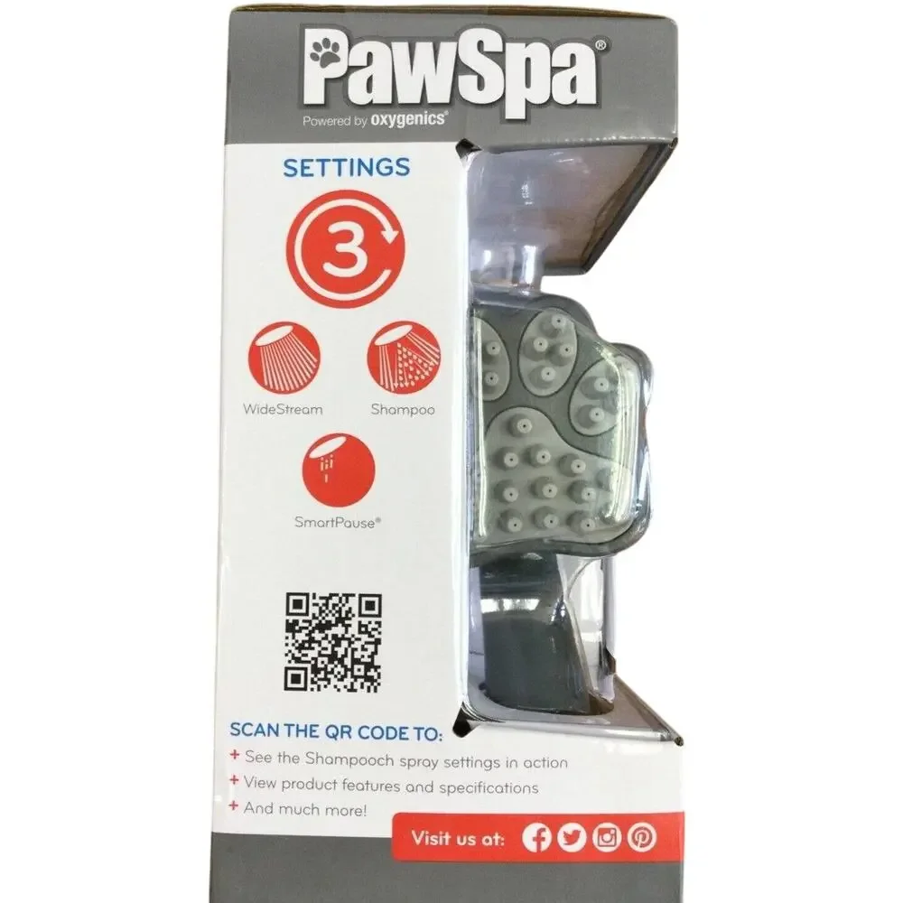 Oxygenics PawSpa Dog Shower Head Kit Pet Bath Nozzle & Shampoo Sprayer NEW
